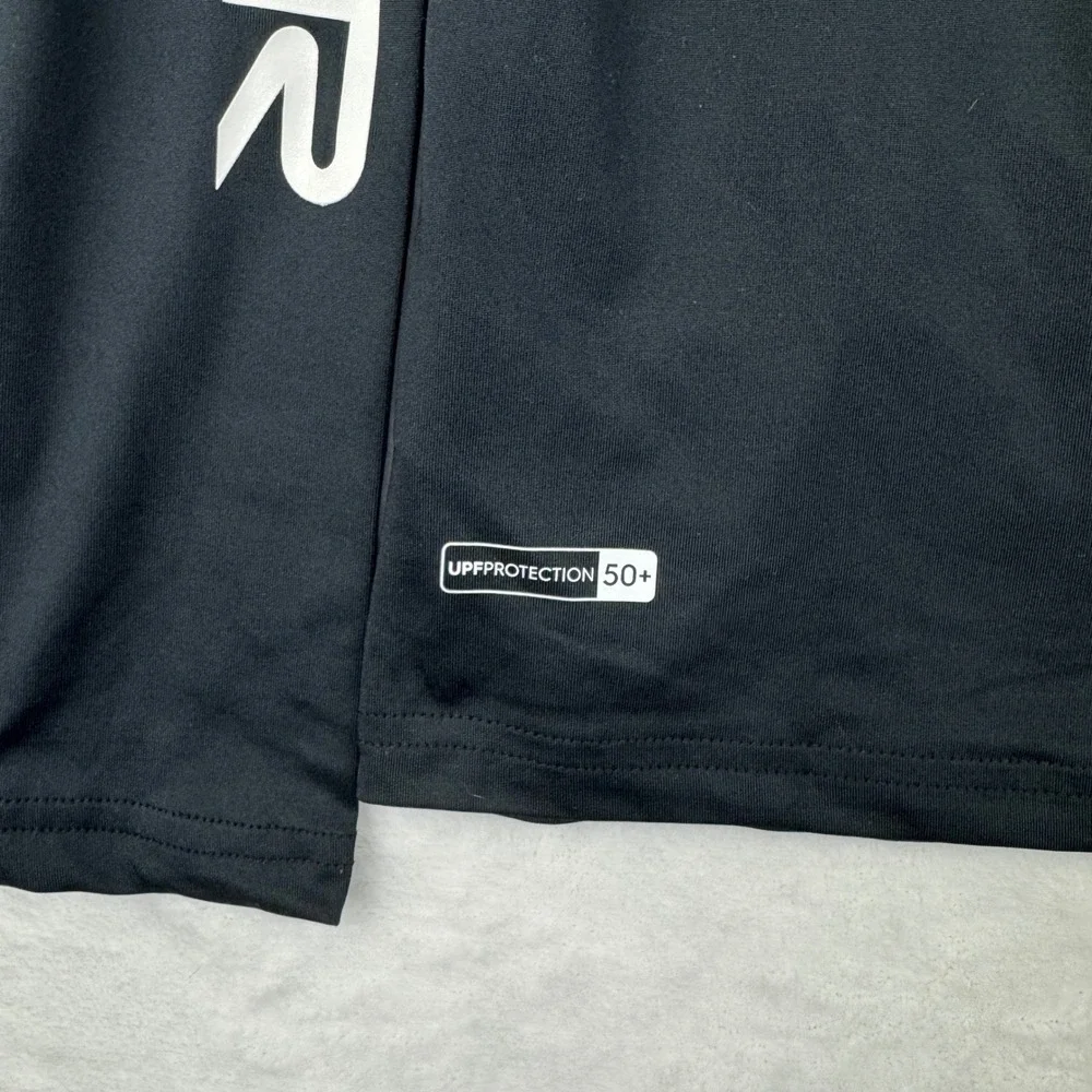 Quiksilver Mens Long Sleeve Rash Guard Black UPF 50 Quick Dry Swim Shirt NWT NEW